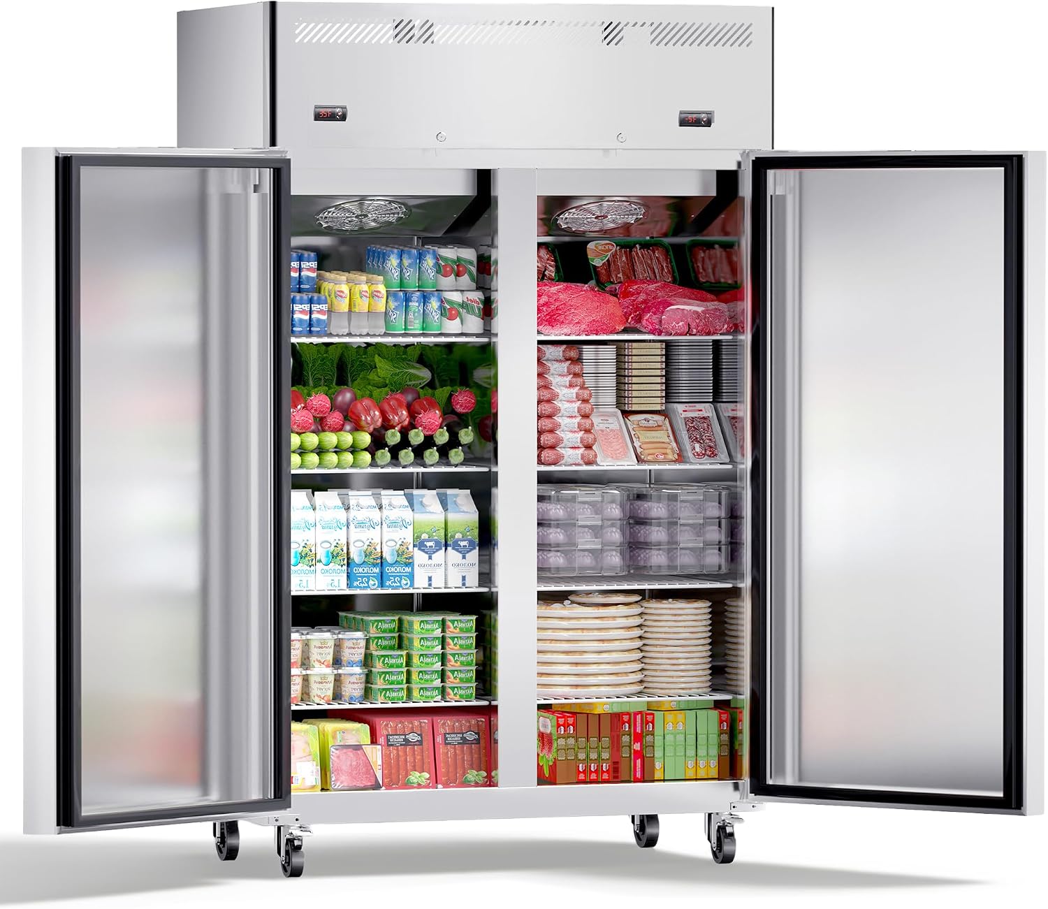 Commercial Refrigerator and Freezer Combo